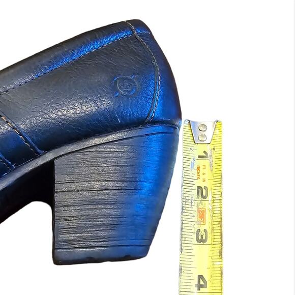 Born Women's Black Leather HEELED ANKLE BOOTIES‎ Shoes Size 10 M - Picture 5 of 9
